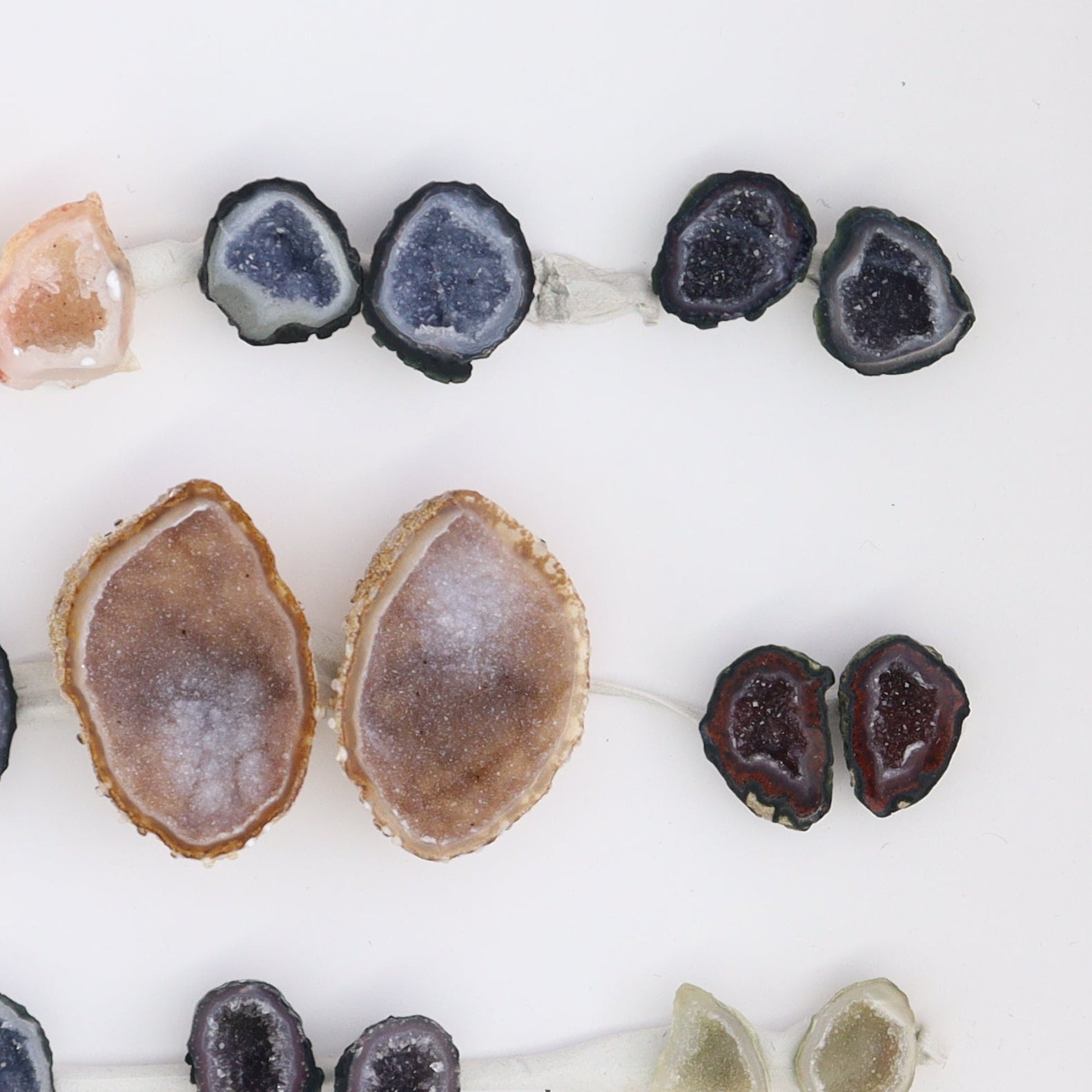 Tabasco Geodes 9 Pairs - Expert Wholesale and Supplier of Wholesale Crystals & Bulk Gemstones, ["Geodes","Tabasco Geode"]