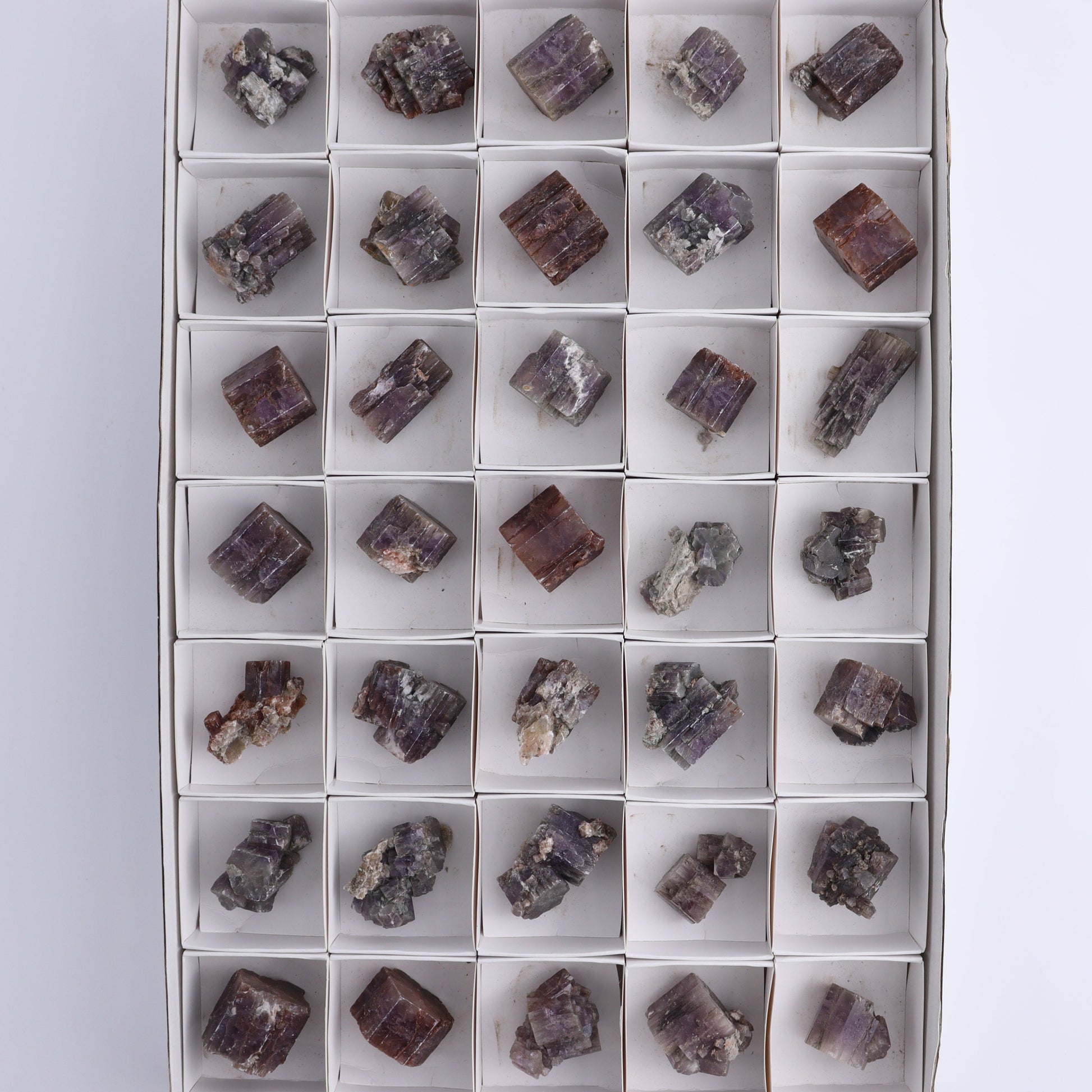 Purple Aragonite Set of 35 - Expert Wholesale and Supplier of Wholesale Crystals & Bulk Gemstones, ["aragonite","Purple Aragonite","Spain"]