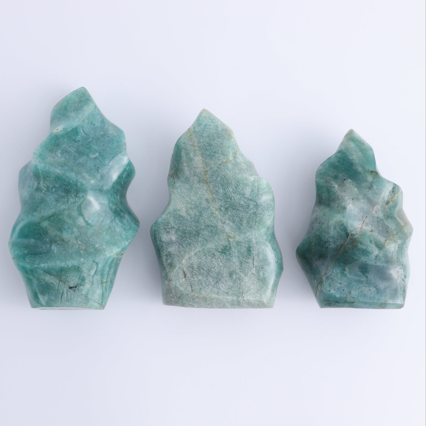 Amazonite Flames Set of 5 - Expert Wholesale and Supplier of Wholesale Crystals & Bulk Gemstones, ["Amazonite","close_30","flames","Madagascar"]