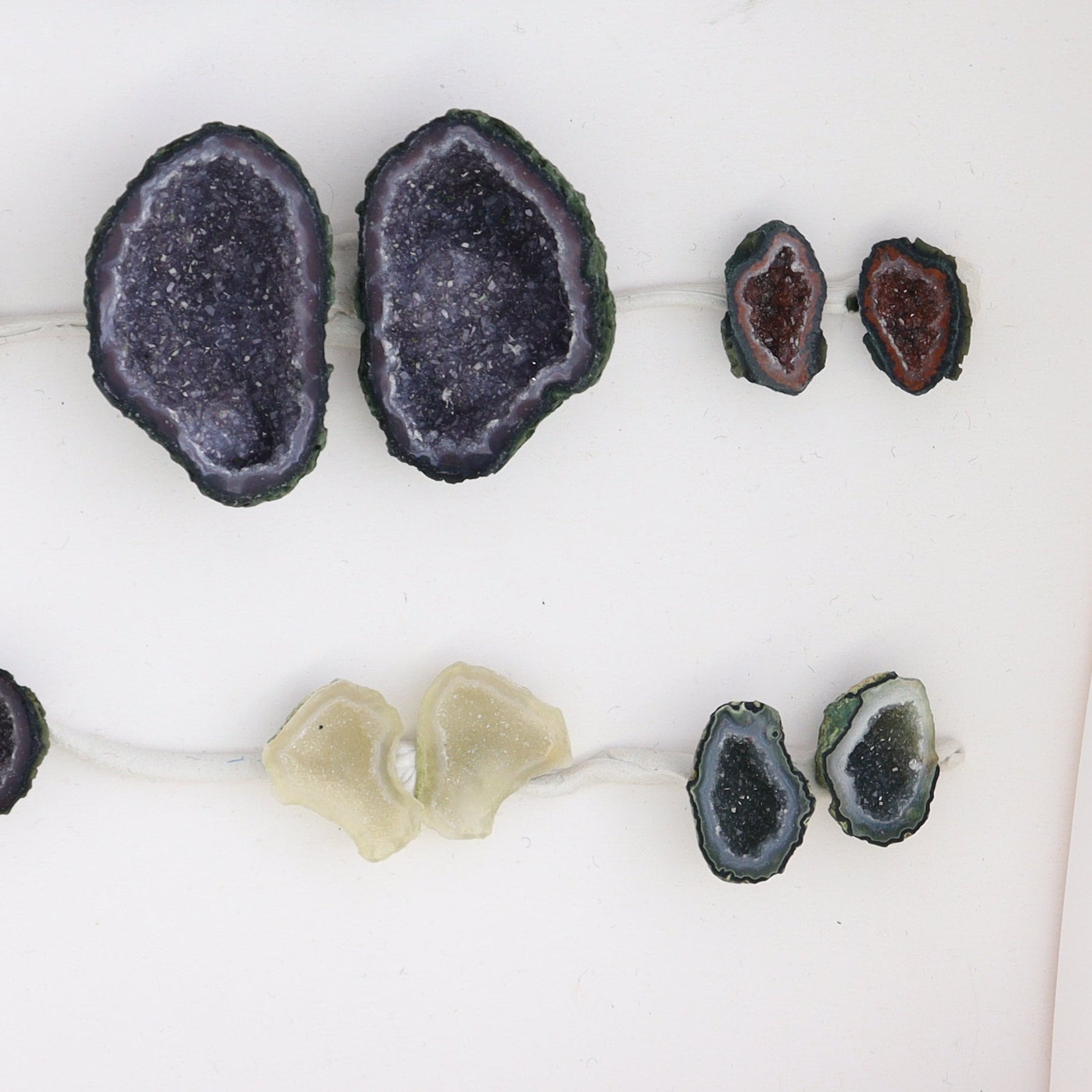 Tabasco Geodes 10 Pairs - Expert Wholesale and Supplier of Wholesale Crystals & Bulk Gemstones, ["Geodes","Tabasco Geode"]
