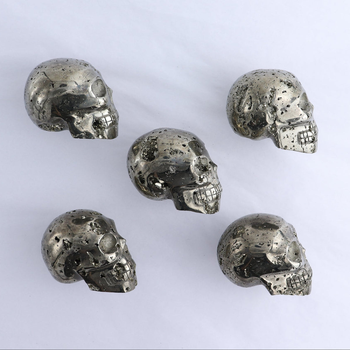 Pyrite Skulls Set of 5