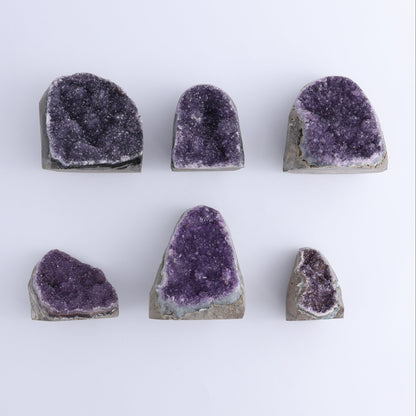 Uruguay Amethyst Cut Base Set of 6 - Expert Wholesale and Supplier of Wholesale Crystals & Bulk Gemstones, ["Amethyst","Cut Base","Uruguay"]