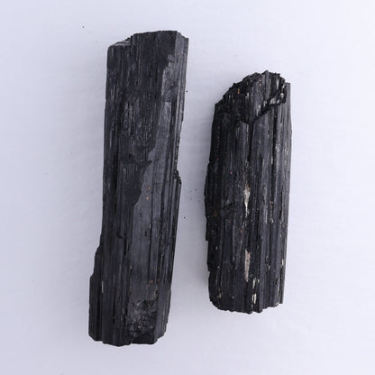 Black Tourmaline Log Set of 2 - Expert Wholesale and Supplier of Wholesale Crystals & Bulk Gemstones, ["Black Tourmaline","logs","Madagascar","Rough","Tourmaline"]