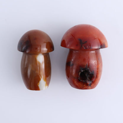 Carnelian Mushrooms Set of 8