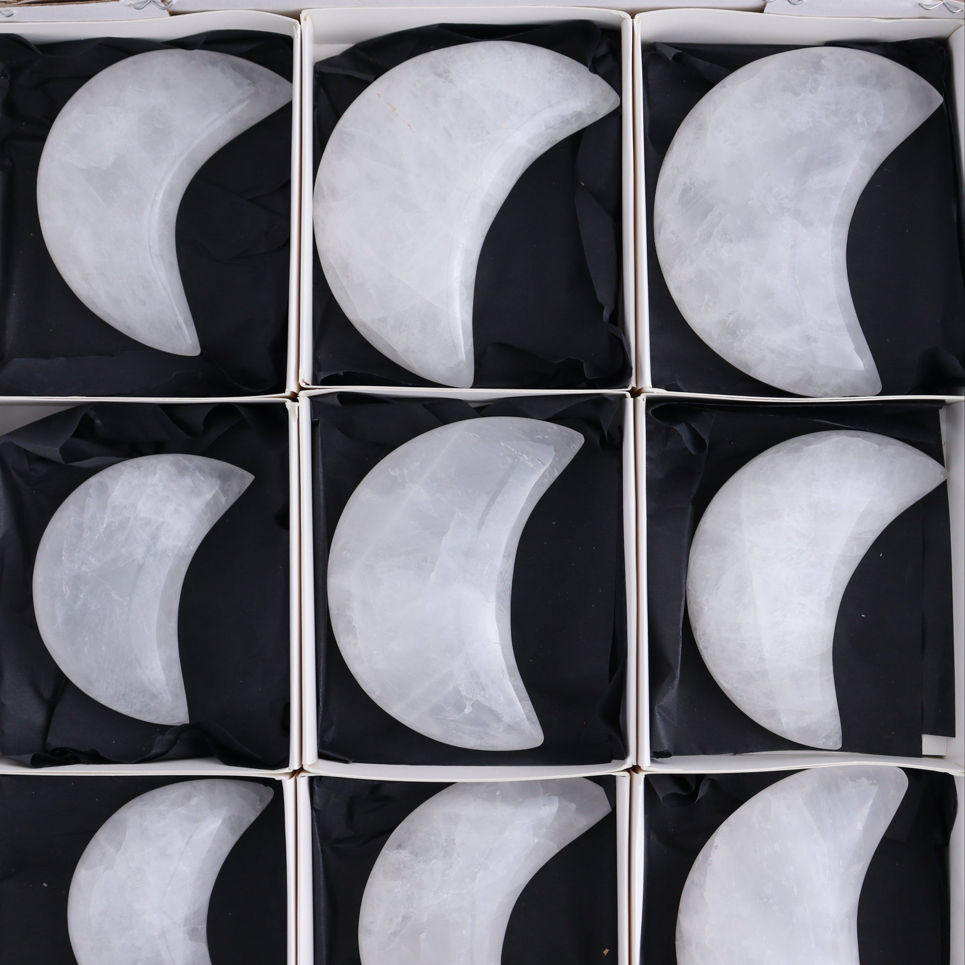 Quartz Moons Set of 12 - Expert Wholesale and Supplier of Wholesale Crystals & Bulk Gemstones, ["moons","Quartz"]