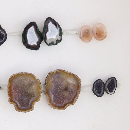 Tabasco Geodes 9 Pairs - Expert Wholesale and Supplier of Wholesale Crystals & Bulk Gemstones, ["Geodes","Tabasco Geode"]