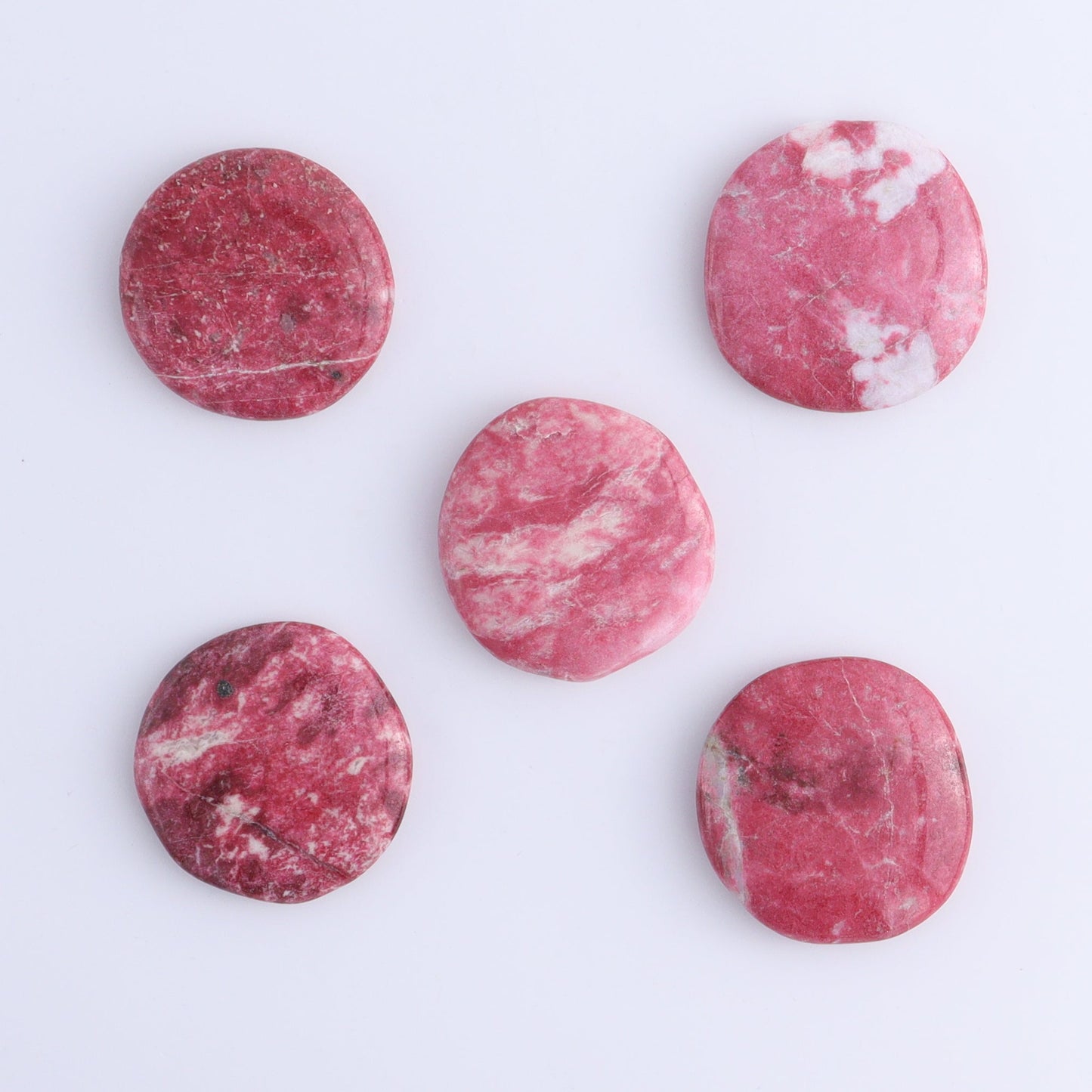 Thulite Flat Stones Set of 14 - Expert Wholesale and Supplier of Wholesale Crystals & Bulk Gemstones, ["Flat Stone","thulite"]