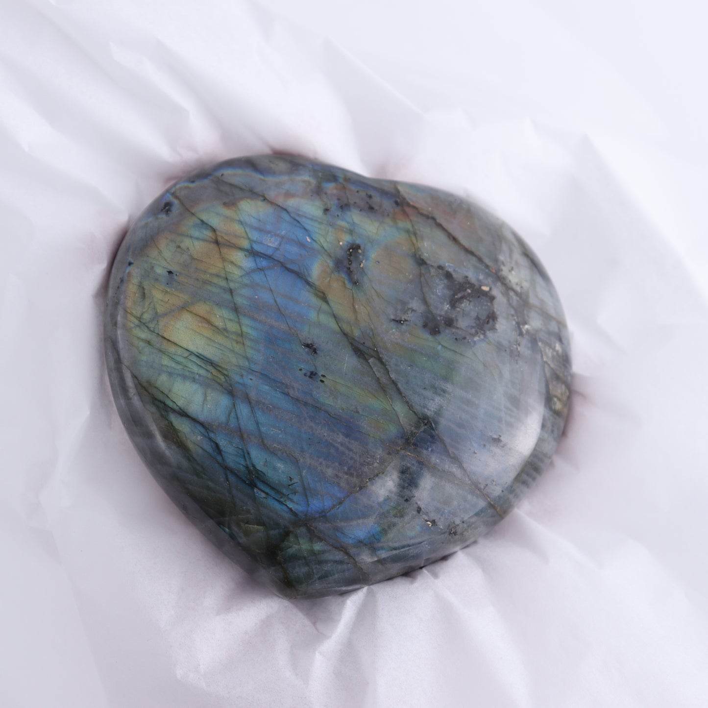 Labradorite Hearts Set of 2 - Expert Wholesale and Supplier of Wholesale Crystals & Bulk Gemstones, ["close_70","Hearts","Labradorite","Madagascar"]