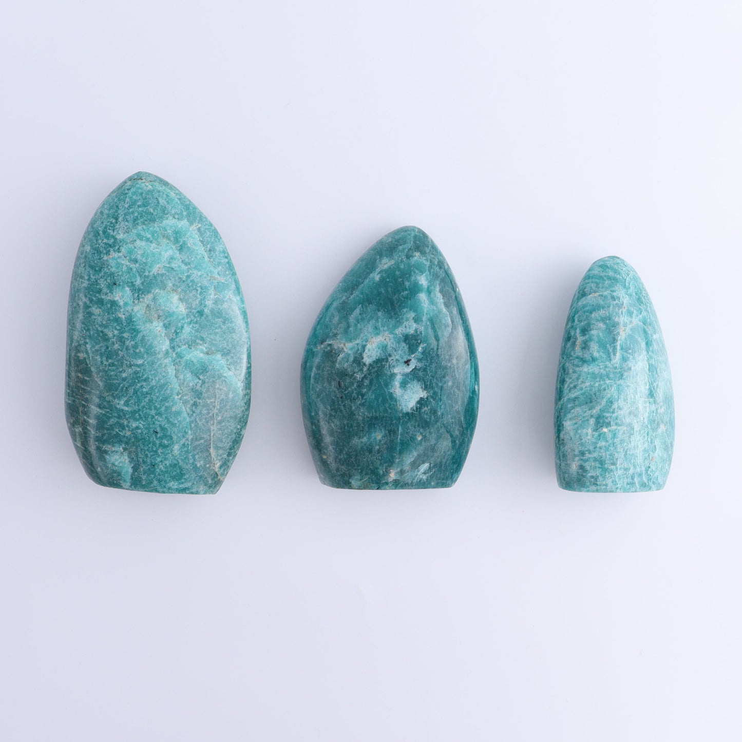 Amazonite Freeforms Set of 3 - Expert Wholesale and Supplier of Wholesale Crystals & Bulk Gemstones, ["Amazonite","Freeform","Freeforms","Madagascar"]