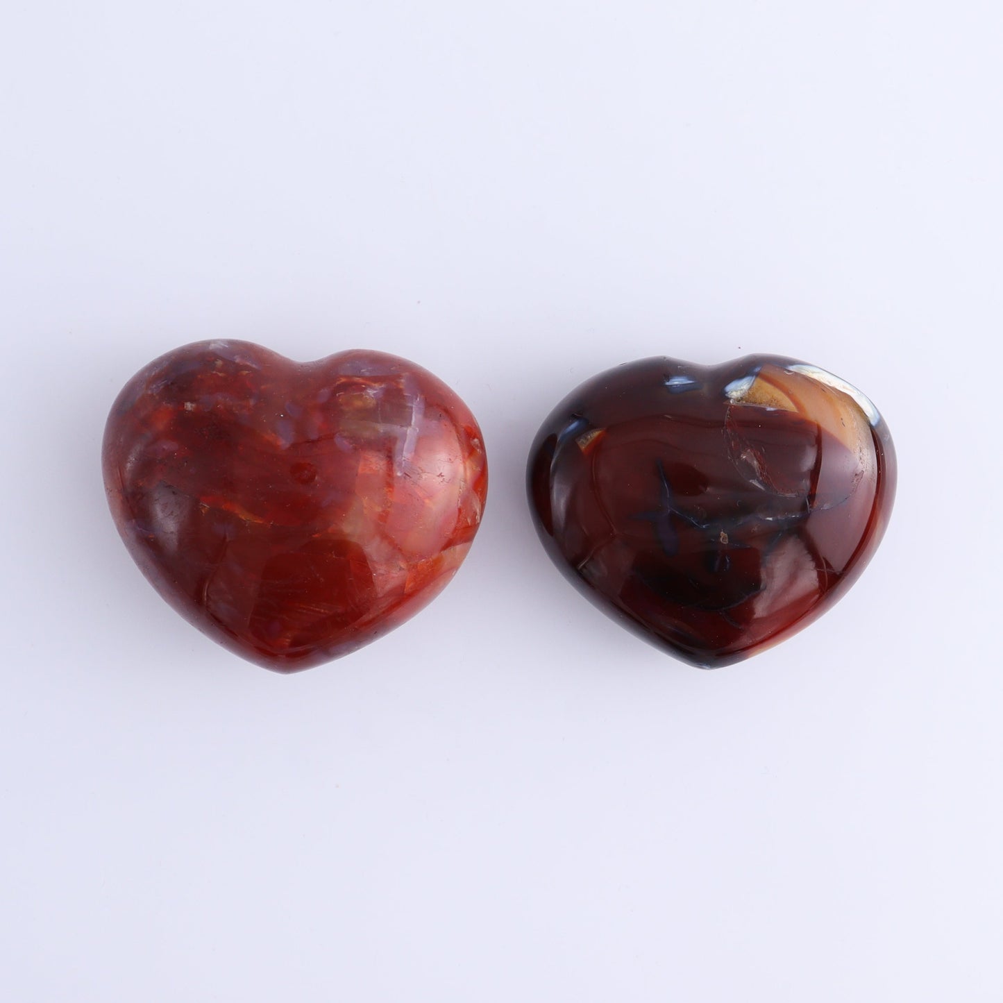 Carnelian Hearts Set of 8 - Expert Wholesale and Supplier of Wholesale Crystals & Bulk Gemstones, ["carnelian","Hearts","Madagascar"]