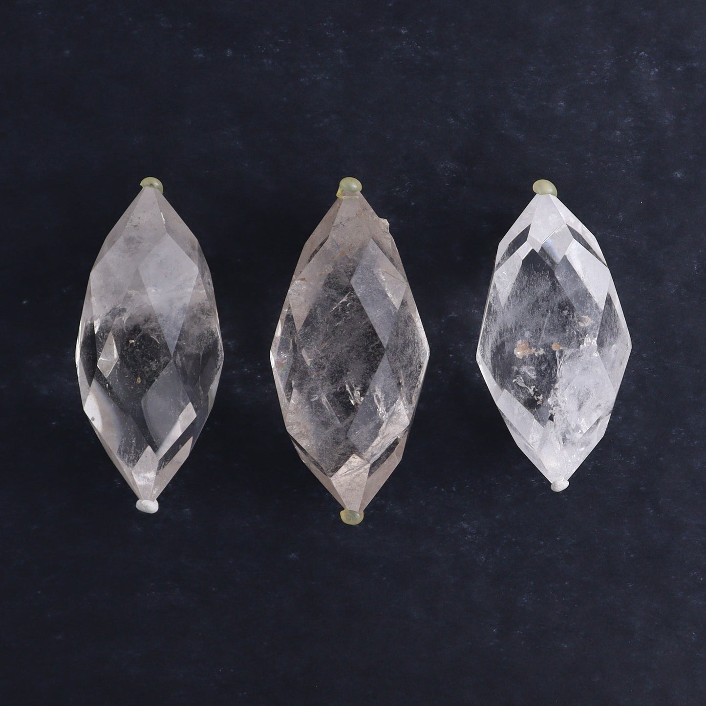 Quartz Faceted Double Points Set of 11 - Expert Wholesale and Supplier of Wholesale Crystals & Bulk Gemstones, ["Brazil","Clear Quartz","Mixed Carvings","Quartz"]