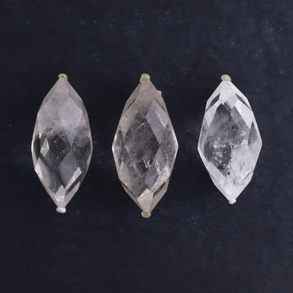 Quartz Faceted Double Points Set of 11 - Expert Wholesale and Supplier of Wholesale Crystals & Bulk Gemstones, ["Brazil","Clear Quartz","Mixed Carvings","Quartz"]