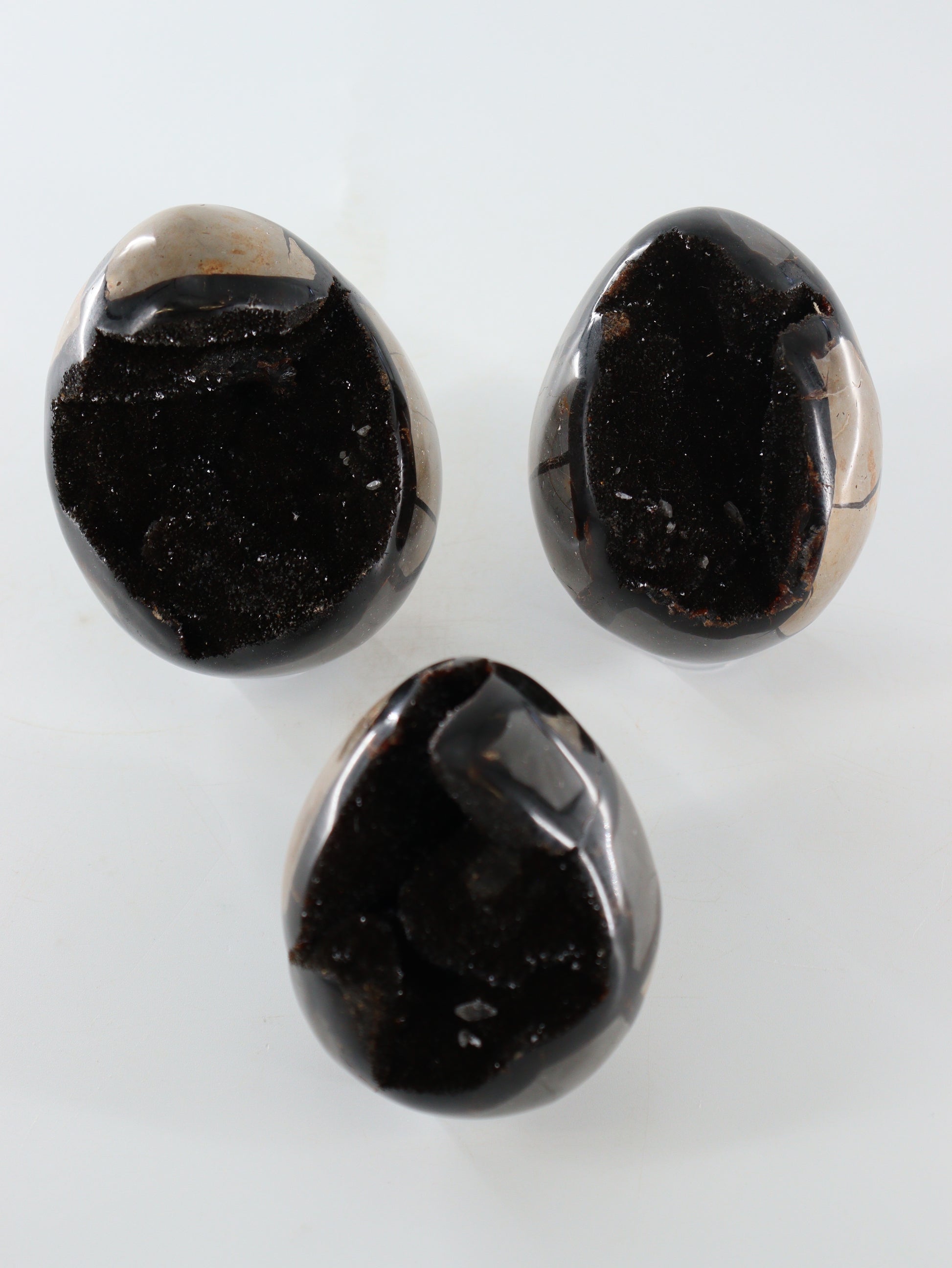 Septarian Eggs Set of 3 - Expert Supplier of Wholesale Crystals & Bulk Gemstones