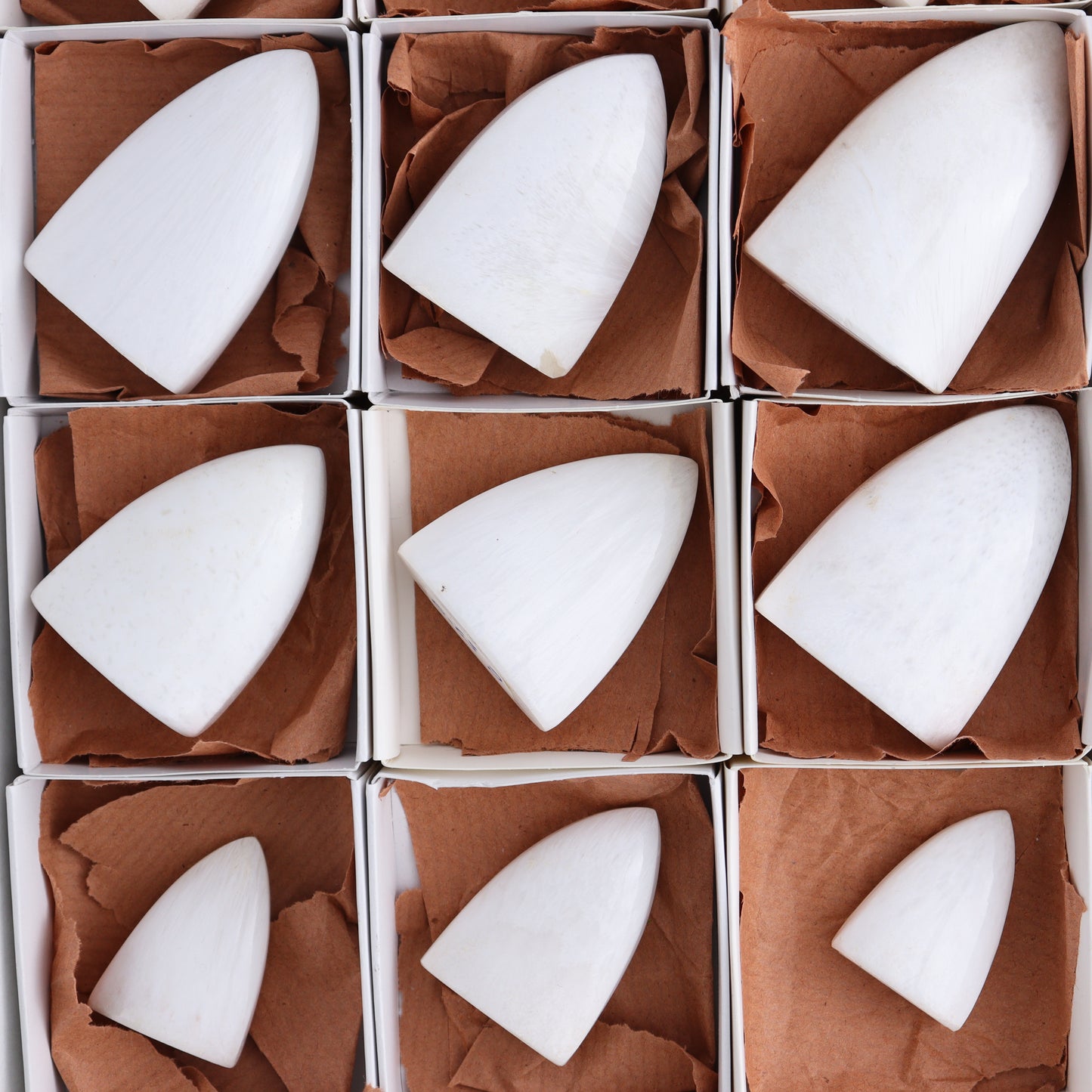 Scolecite Freeforms Flat of 12 - Expert Wholesale and Supplier of Wholesale Crystals & Bulk Gemstones, ["Freeforms","India","Scolecite"]