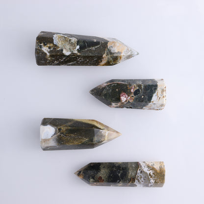 Ocean Jasper Towers Set of 4 - Expert Wholesale and Supplier of Wholesale Crystals & Bulk Gemstones, ["Madagascar","Ocean Jasper","Towers"]