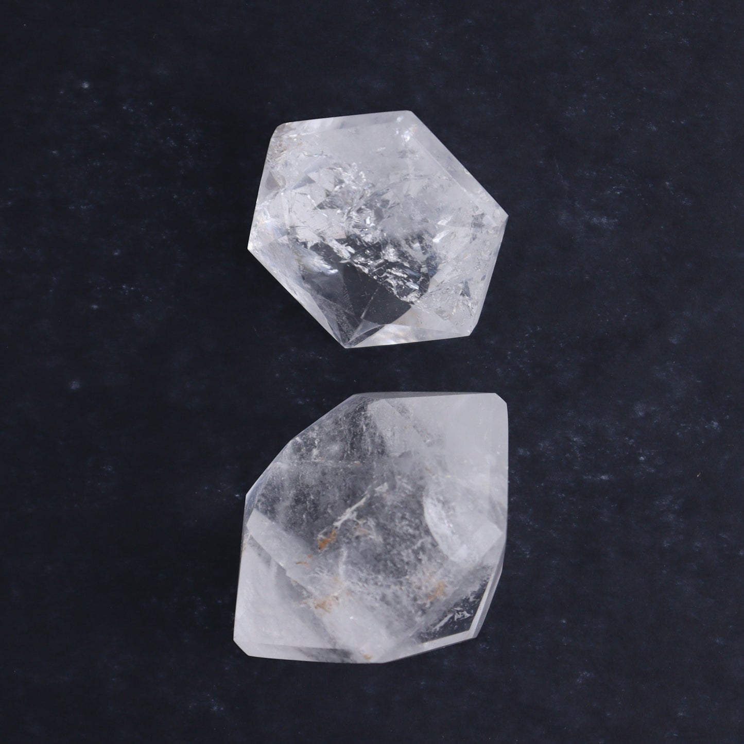 Imperfect Clear Quartz Face Polished Set of 5 - Expert Wholesale and Supplier of Wholesale Crystals & Bulk Gemstones, ["Brazil","Clear Quartz","Diamond","Face Polished","Quartz"]