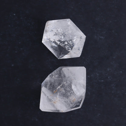 Imperfect Clear Quartz Face Polished Set of 5 - Expert Wholesale and Supplier of Wholesale Crystals & Bulk Gemstones, ["Brazil","Clear Quartz","Diamond","Face Polished","Quartz"]