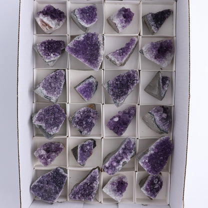 Amethyst Cut Base Set of 24 - Expert Wholesale and Supplier of Wholesale Crystals & Bulk Gemstones, ["Amethyst","Cut Base"]