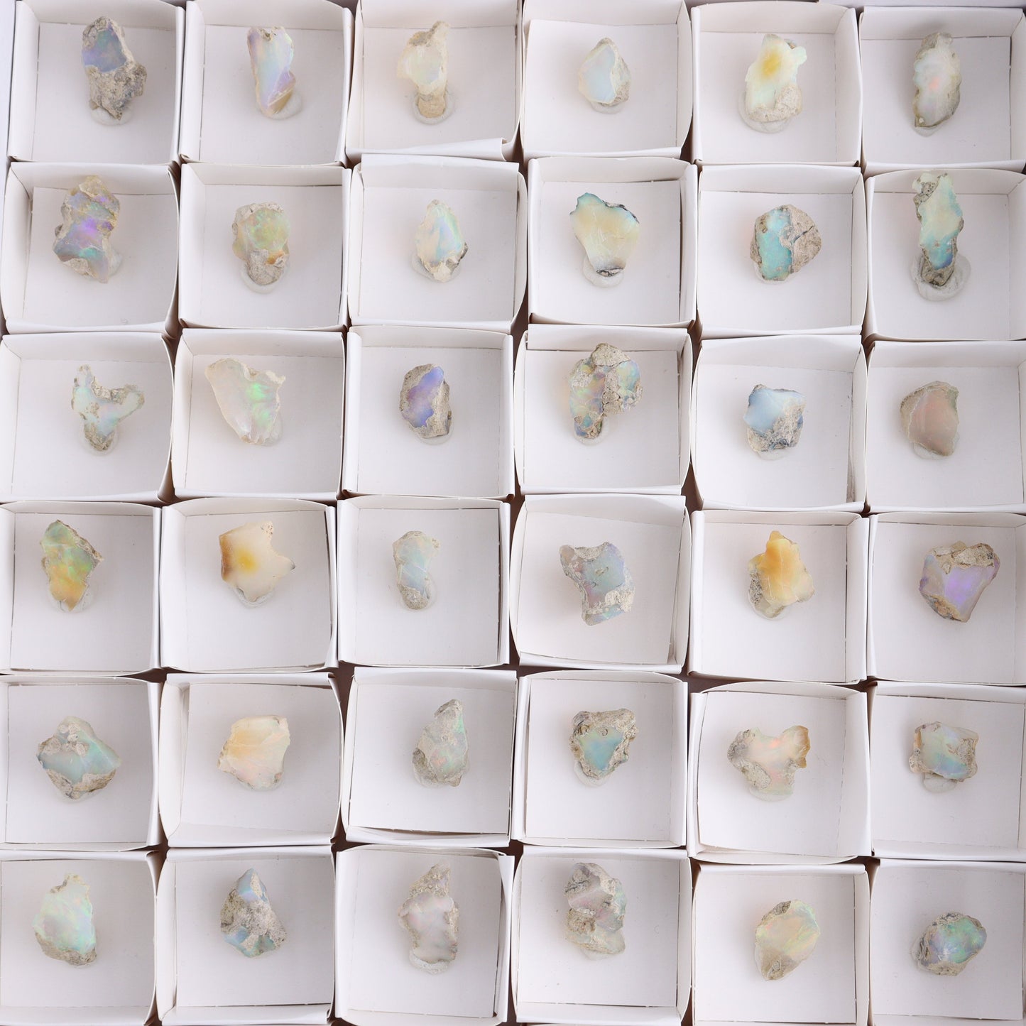 Ethiopian Opal Set of 54 - Expert Wholesale and Supplier of Wholesale Crystals & Bulk Gemstones, ["Ethiopia","ethiopian opal","Opal"]