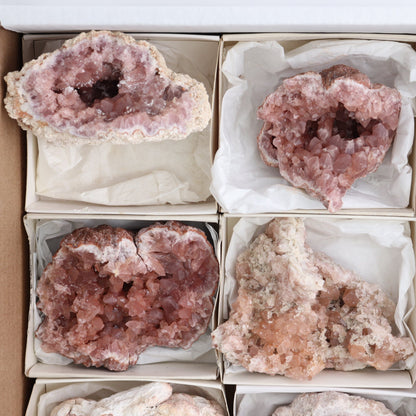 Pink Amethyst Geodes Set of 6