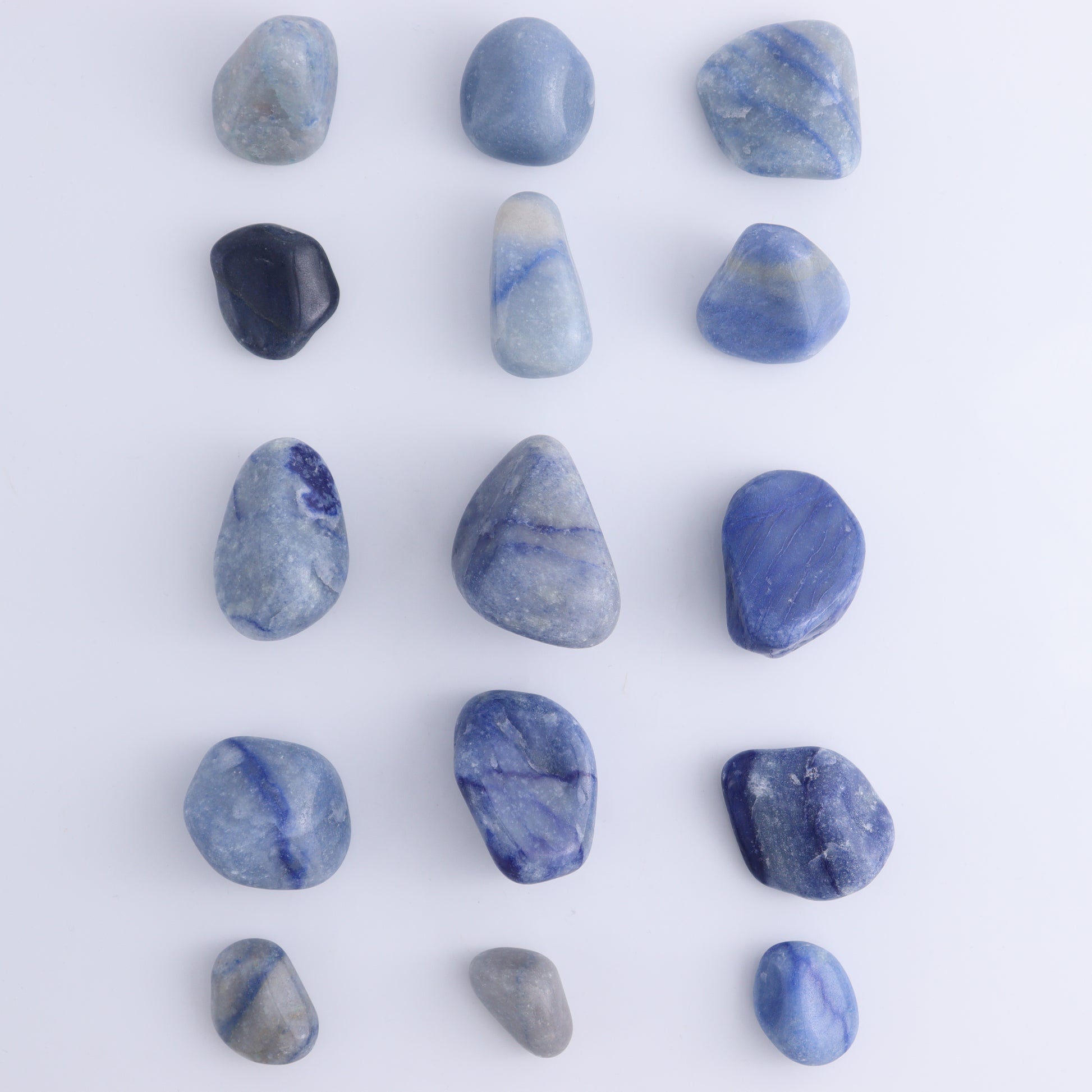 Blue Quartz tumbles 1 kg Set - Expert Wholesale and Supplier of Wholesale Crystals & Bulk Gemstones, ["Blue Quartz","close_50","Madagascar","Palm Stones","Quartz"]
