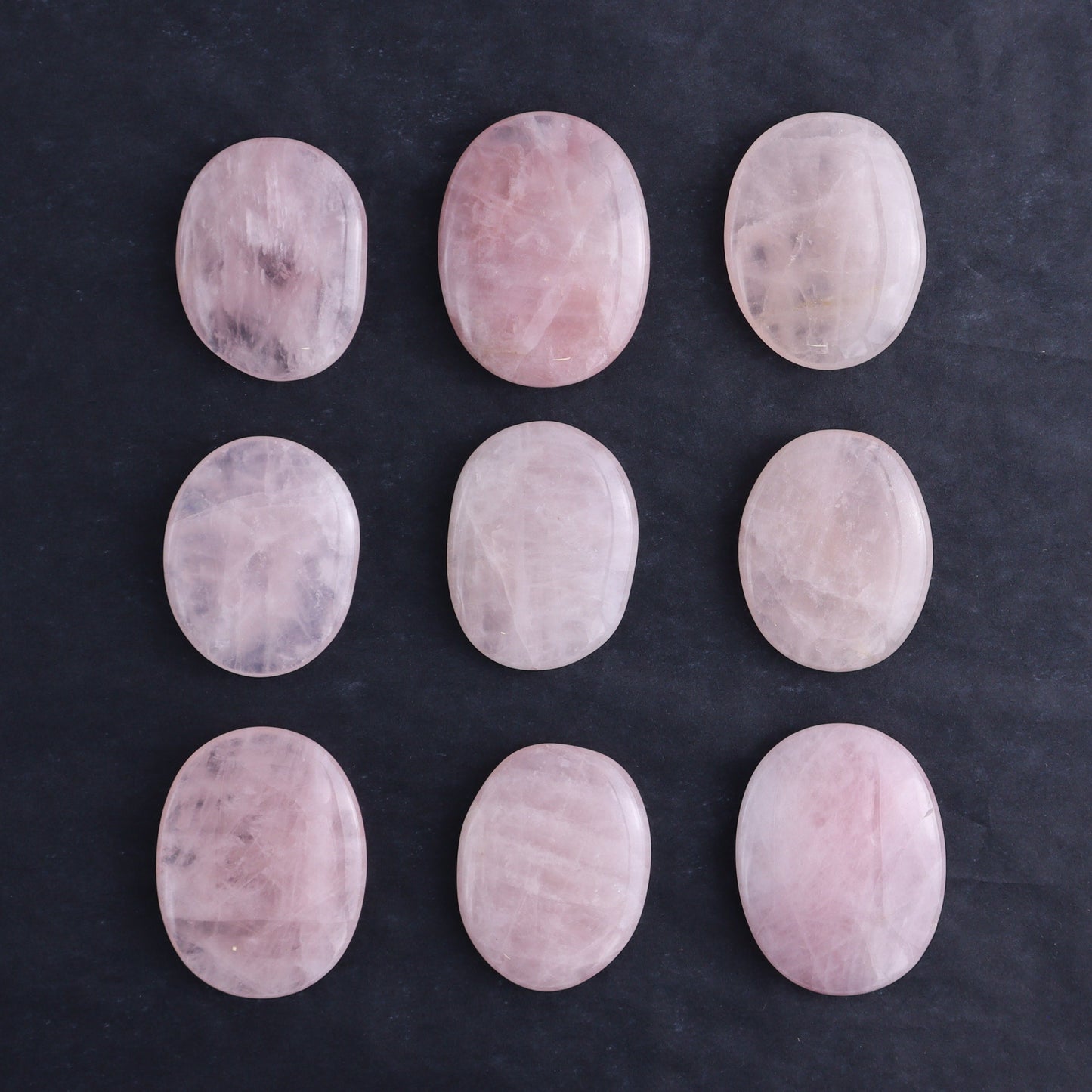 One Rose Quartz Flat Palm Stone - Expert Wholesale and Supplier of Wholesale Crystals & Bulk Gemstones, ["Palm Stones","Rose Quartz"]