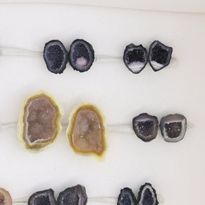 Tabasco Geodes 9 Pairs - Expert Wholesale and Supplier of Wholesale Crystals & Bulk Gemstones, ["Geodes","Tabasco Geode"]