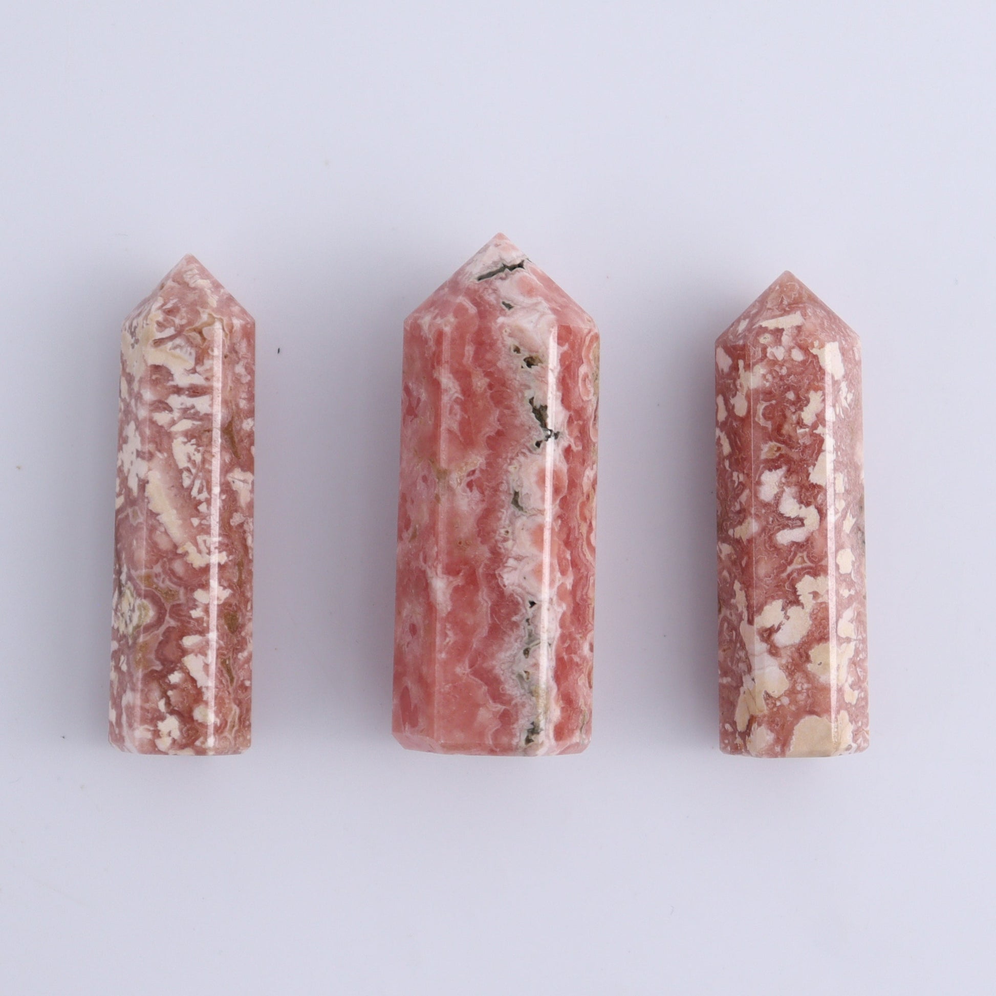 Rhodochrosite Towers Set of 5 - Expert Wholesale and Supplier of Wholesale Crystals & Bulk Gemstones, ["Argentina","Rhodochrosite","Towers"]