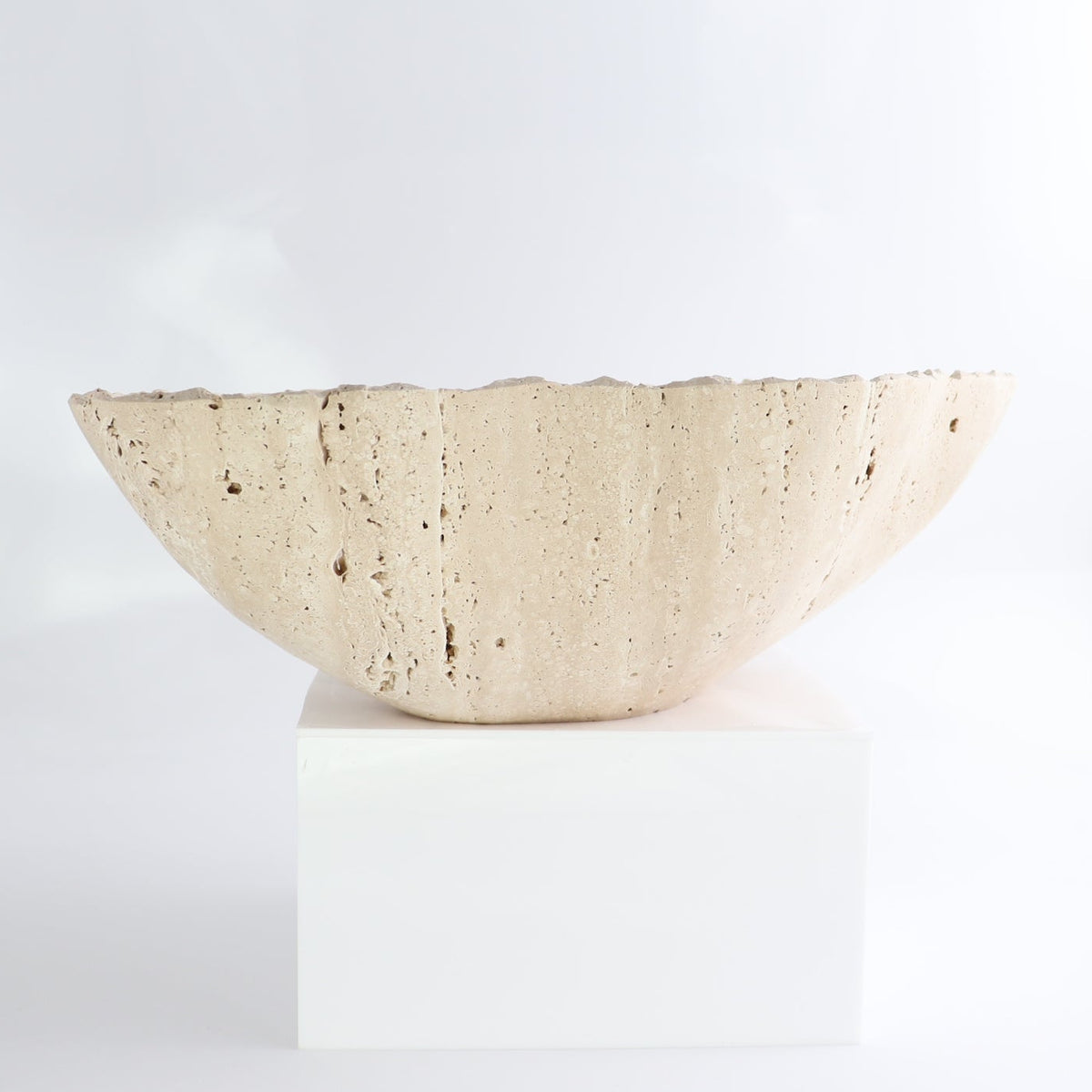 Mexican Travertine Bowl 14"