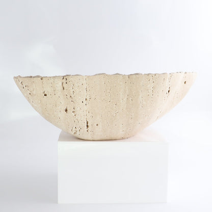 Mexican Travertine Bowl 14"