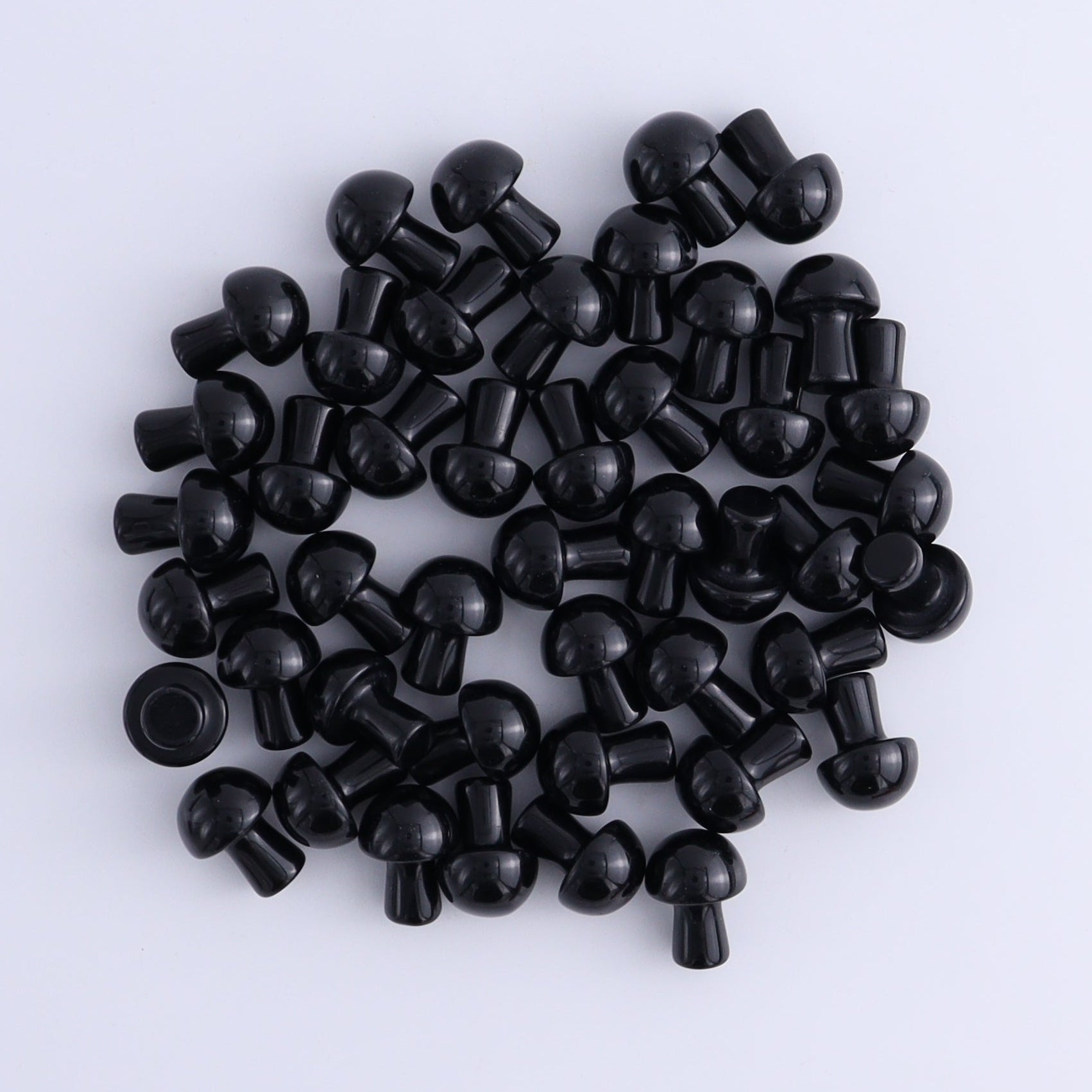80 pcs Mini Mushrooms Obsidian, Carnelian, Sodalite & Larvikite - Expert Wholesale and Supplier of Wholesale Crystals & Bulk Gemstones, ["Black Obsidian","carnelian","larvikite","Mushrooms","Obsidian","Sodalite"]