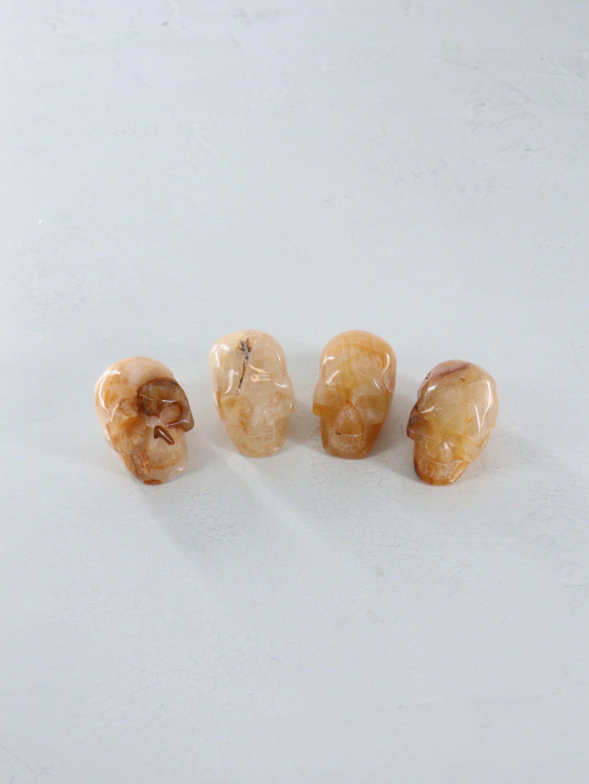 Golden Healer Skulls Set of 4 - Expert Vendor of Wholesale Crystals