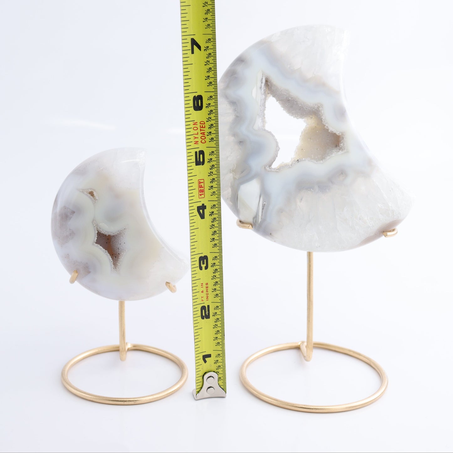 Agate Moons with Stand Set of 5 - Expert Wholesale and Supplier of Wholesale Crystals & Bulk Gemstones, ["Agate","Brazil","moons"]