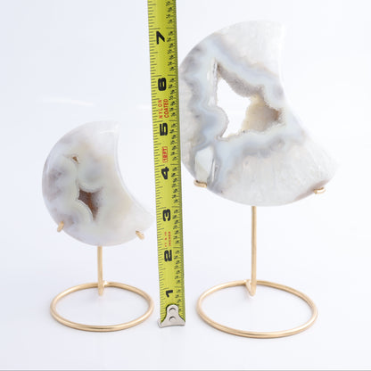 Agate Moons with Stand Set of 5 - Expert Wholesale and Supplier of Wholesale Crystals & Bulk Gemstones, ["Agate","Brazil","moons"]