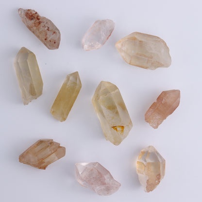 Tangerine Quartz Rough Towers Set of 54 - Expert Wholesale and Supplier of Wholesale Crystals & Bulk Gemstones, ["Quartz","Rough","Tangerine Quartz","Towers"]