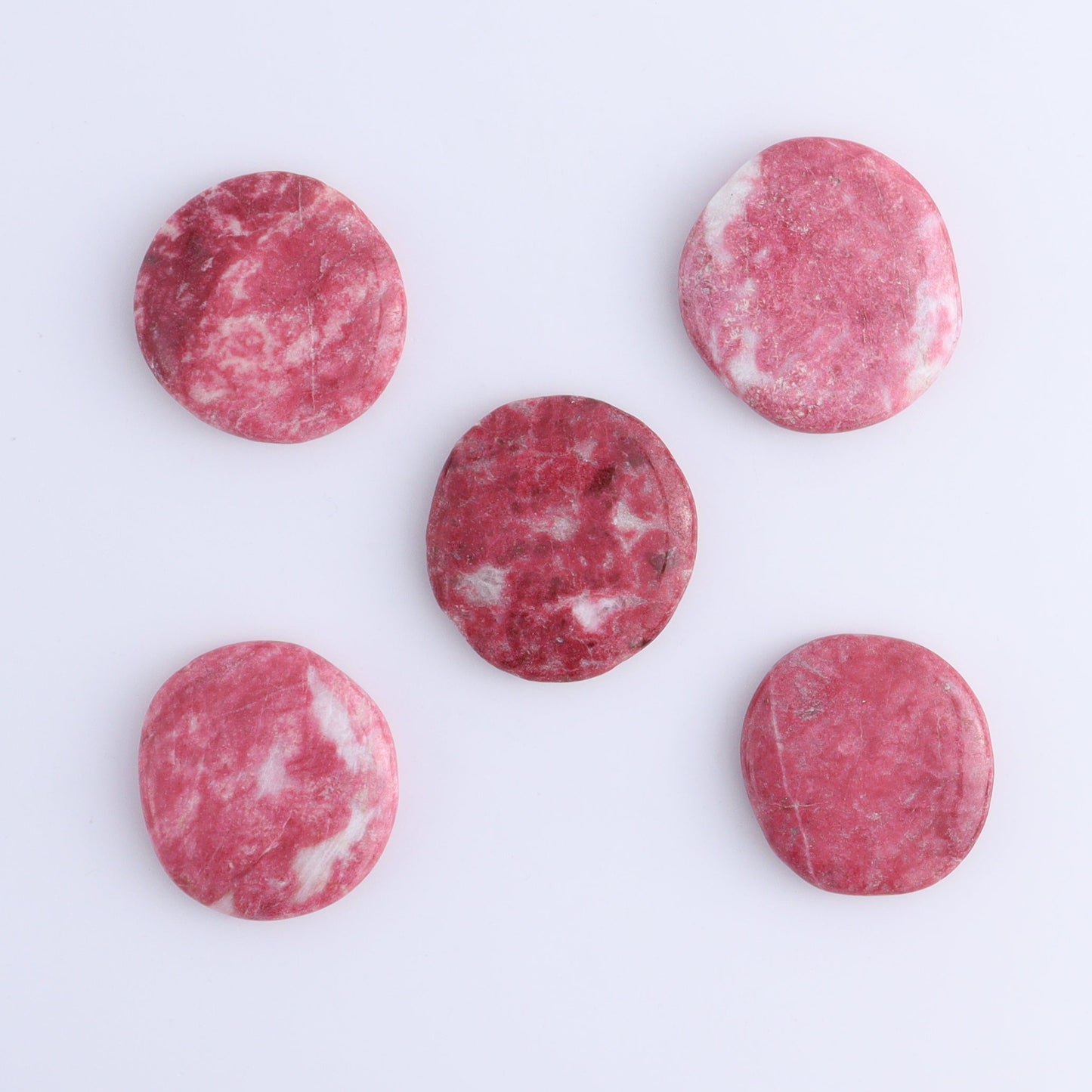 Thulite Flat Stones Set of 14 - Expert Wholesale and Supplier of Wholesale Crystals & Bulk Gemstones, ["Flat Stone","thulite"]