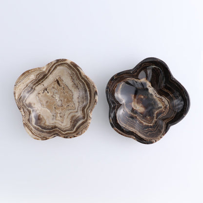 One Mexican Onyx/Calcite Chocolate Polished Irregular Bowl