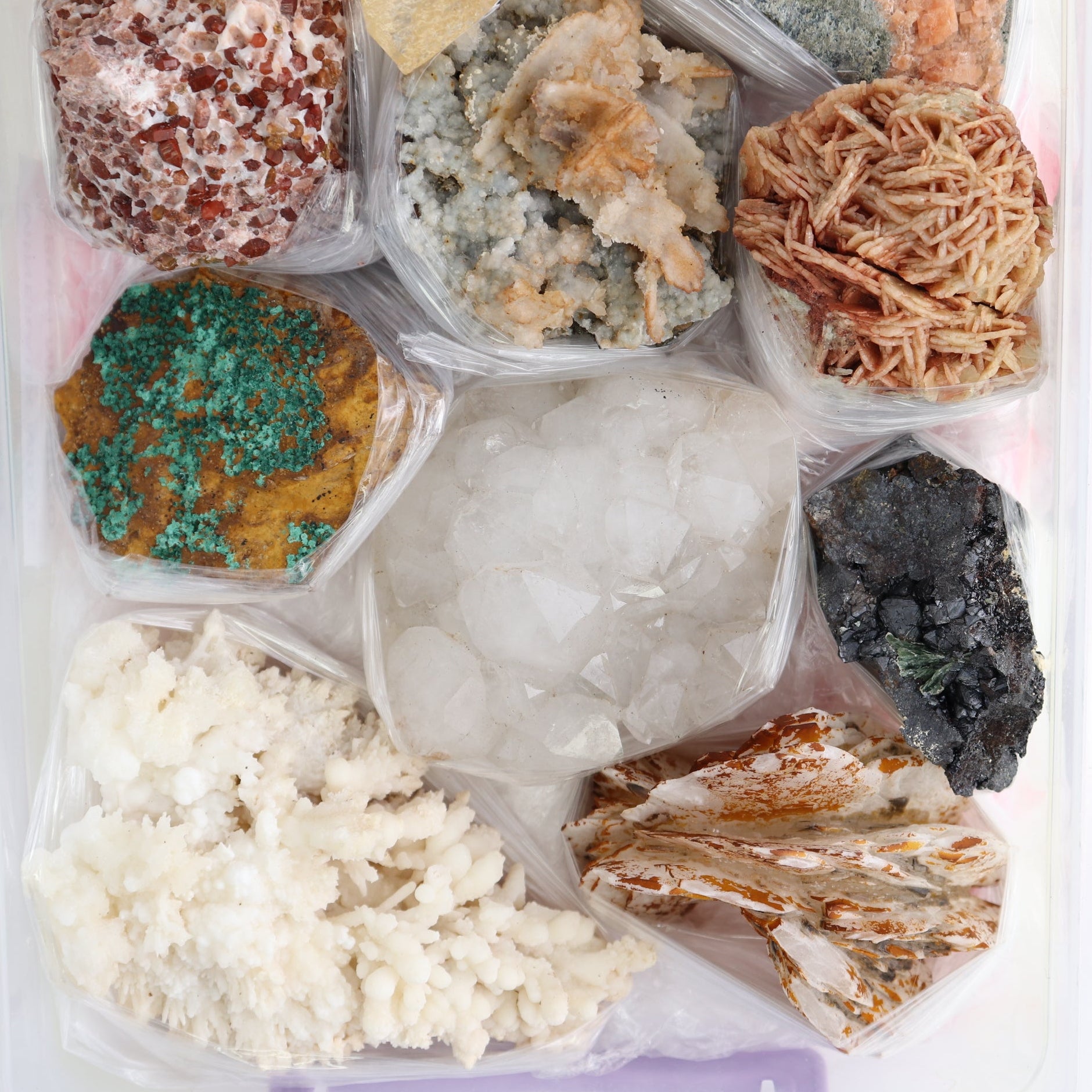 Mixed Minerals Flat from Morocco | Mi Esperanza Minerals | Supplier of Crystals and Onyx