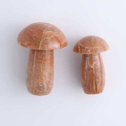 Peach Moonstone Mushrooms Set of 6