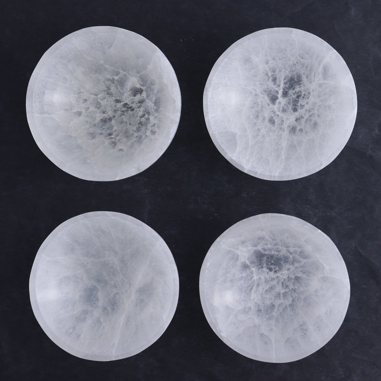 One Selenite (Satin Spar) Round Bowl 10 cm - Expert Wholesale and Supplier of Wholesale Crystals & Bulk Gemstones, ["Bowls","Morocco","Selenite"]