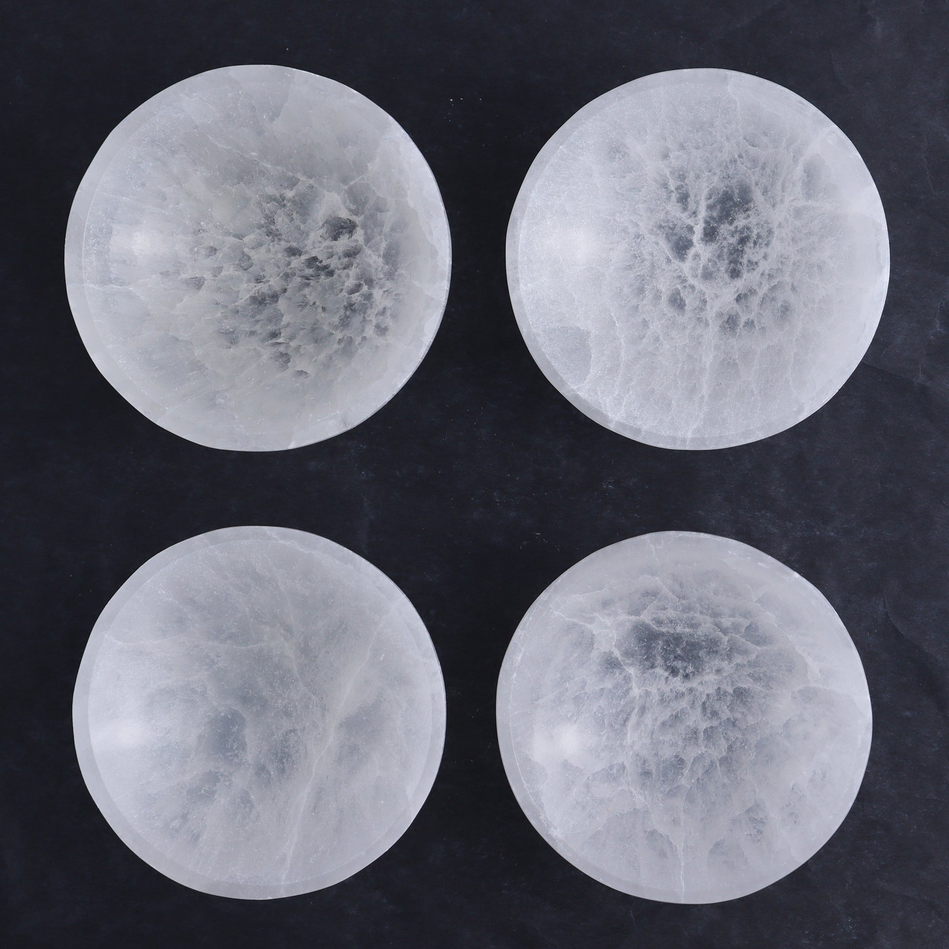 One Selenite (Satin Spar) Round Bowl 10 cm - Expert Wholesale and Supplier of Wholesale Crystals & Bulk Gemstones, ["Bowls","Morocco","Selenite"]