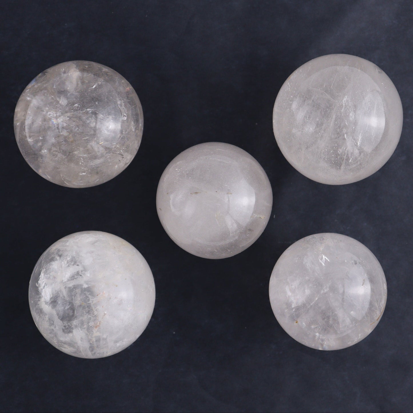 Clear Quartz Spheres Set of 9 - Expert Wholesale and Supplier of Wholesale Crystals & Bulk Gemstones, ["Clear Quartz","Quartz","Spheres"]