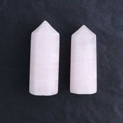 Pink Mangano Calcite Towers Set of 6