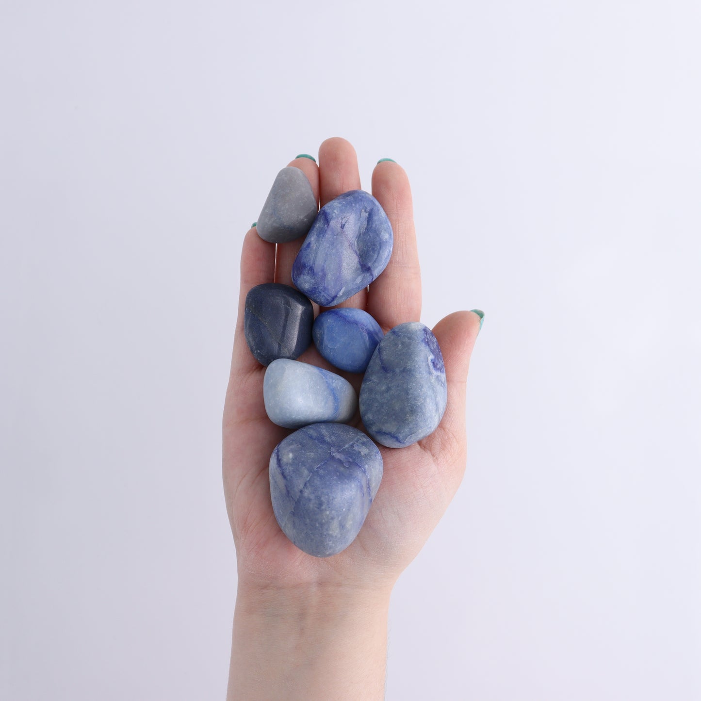 Blue Quartz tumbles 1 kg Set - Expert Wholesale and Supplier of Wholesale Crystals & Bulk Gemstones, ["Blue Quartz","close_50","Madagascar","Palm Stones","Quartz"]