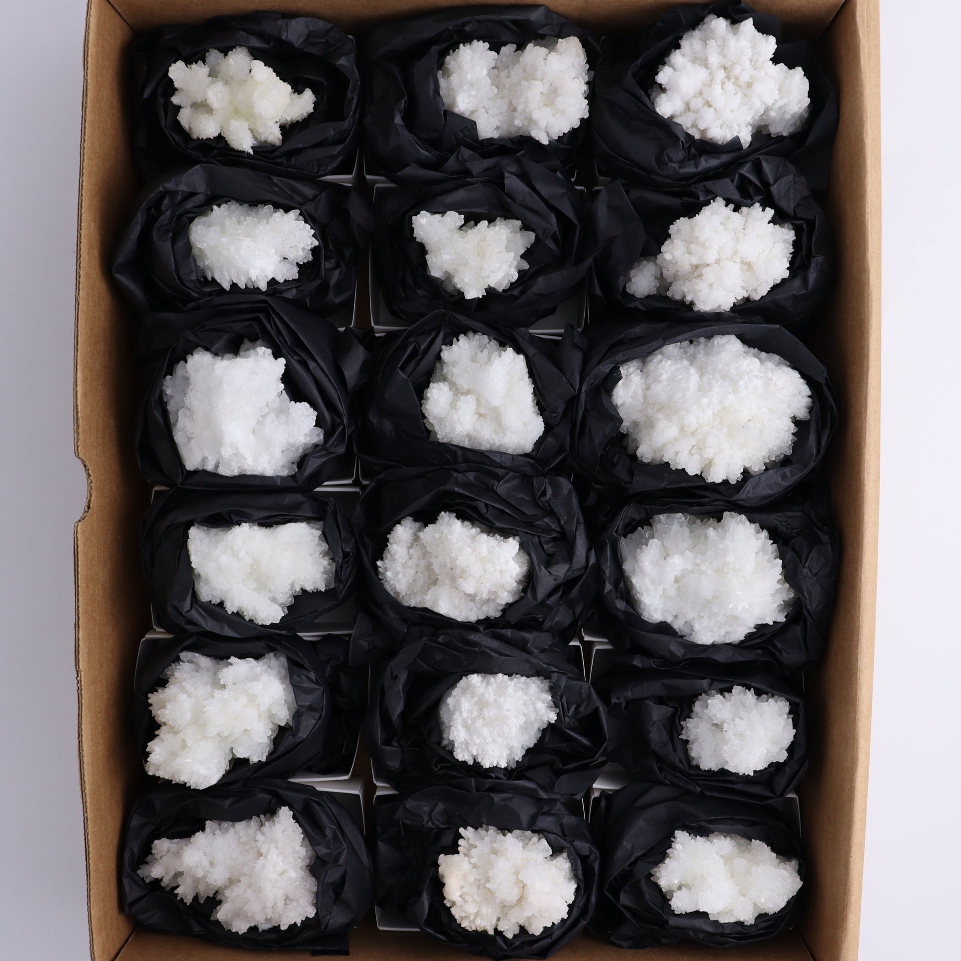 Aragonite Clusters Set of 18 - Expert Wholesale and Supplier of Wholesale Crystals & Bulk Gemstones, ["aragonite","Clusters","Freeforms","Mexico"]