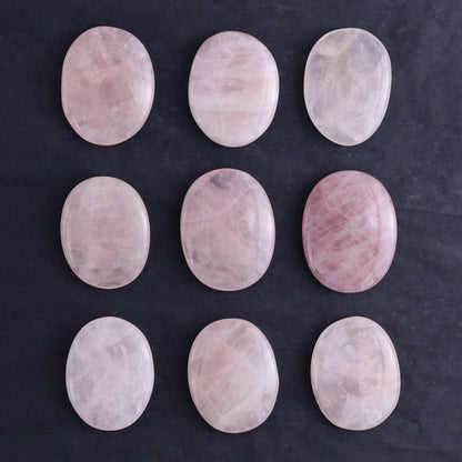 One Rose Quartz Flat Palm Stone - Expert Wholesale and Supplier of Wholesale Crystals & Bulk Gemstones, ["Palm Stones","Rose Quartz"]