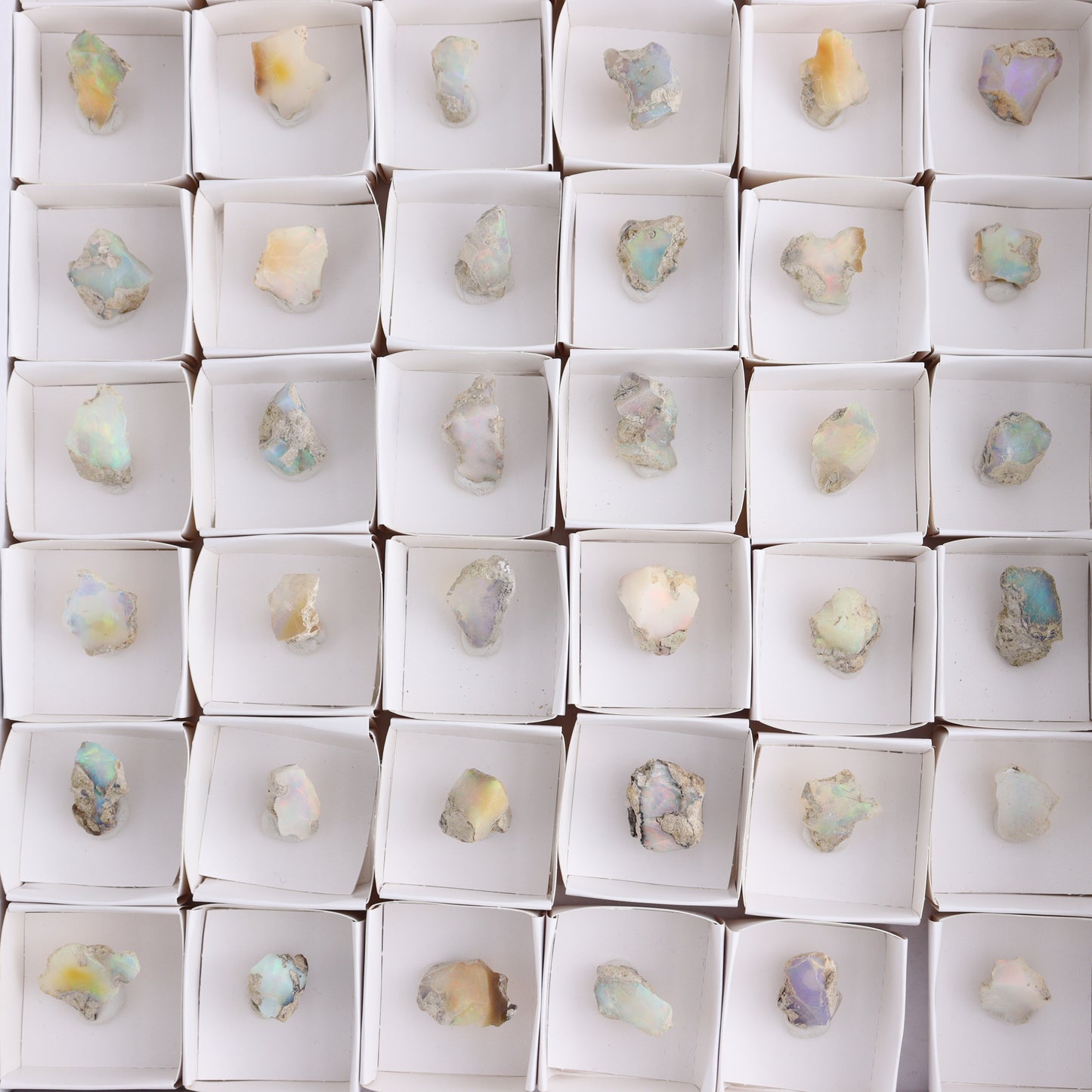Ethiopian Opal Set of 54 - Expert Wholesale and Supplier of Wholesale Crystals & Bulk Gemstones, ["Ethiopia","ethiopian opal","Opal"]