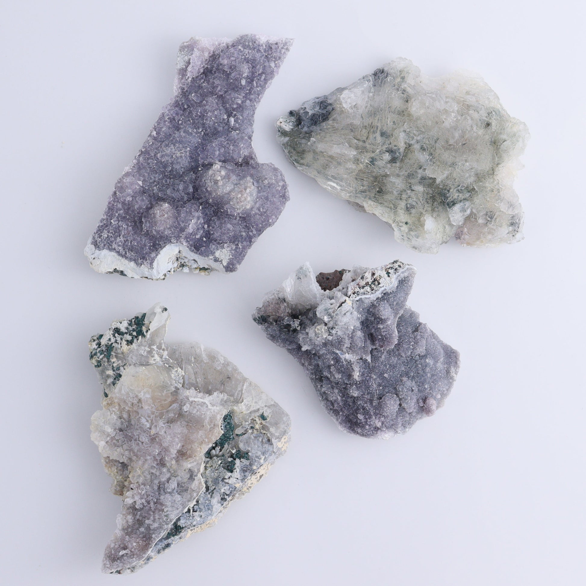 Amethyst Flower Clusters Set of 8 - Expert Wholesale and Supplier of Wholesale Crystals & Bulk Gemstones, ["Amethyst","Amethyst Flowers","close_50"]