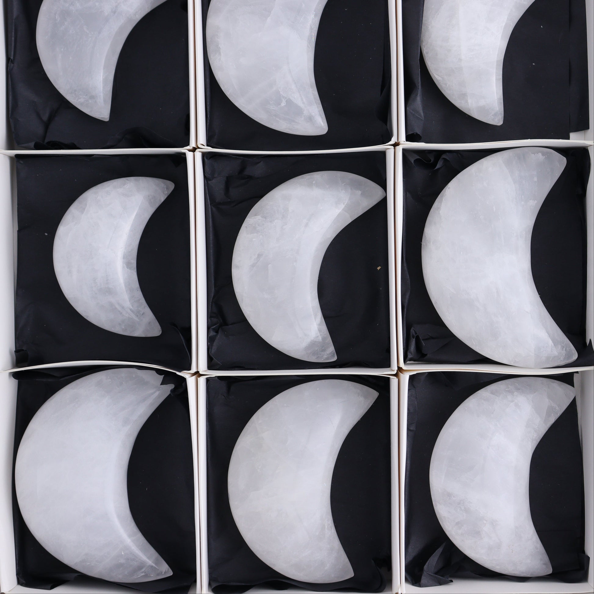 Quartz Moons Set of 12 - Expert Wholesale and Supplier of Wholesale Crystals & Bulk Gemstones, ["moons","Quartz"]