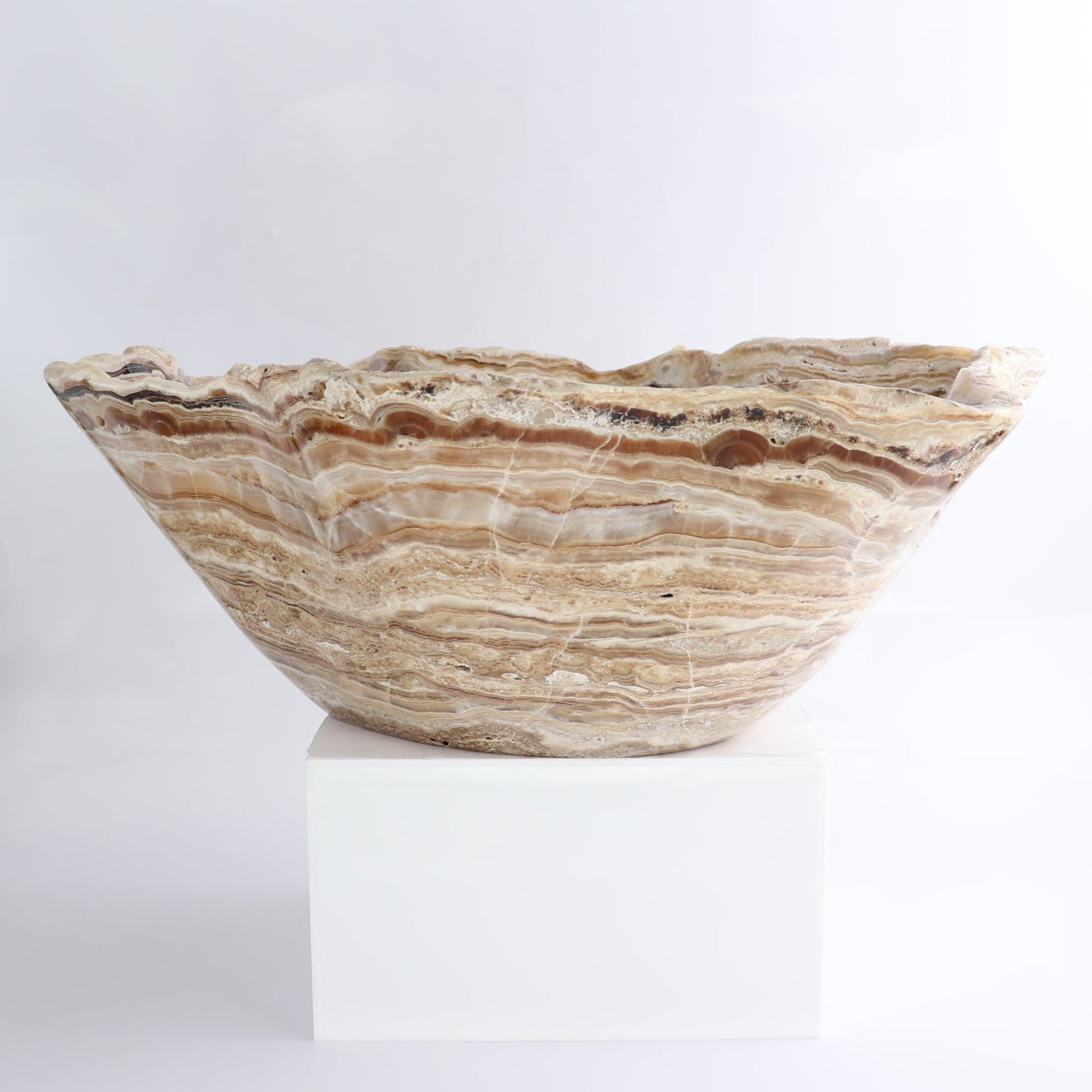 Mexican Onyx/Calcite Bowl 16"